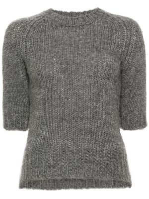 Nº21 short-sleeve knitted top - Grey