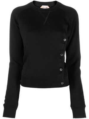 Nº21 side button sweatshirt - Black