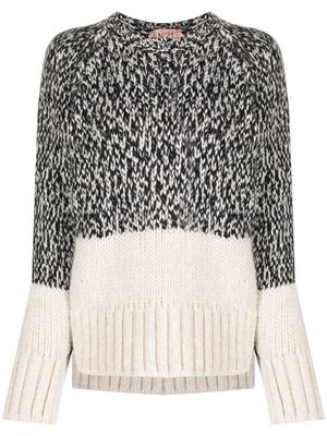 Nº21 side-slit jumper - Black