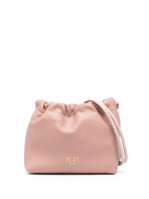 Nº21 Small drawstring leather bag - Pink