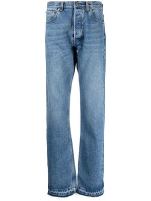 Nº21 straight-leg grosgrain tie jeans - Blue