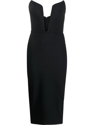 Nº21 strapless midi dress - Black