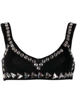 Nº21 stud-detail bra top - Black