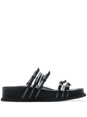 Nº21 tie-strap leather sandals - Black