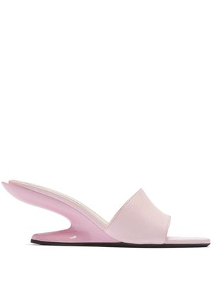 Nº21 toe strap 60mm leather mules - Pink