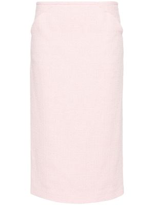 Nº21 tweed fitted midi skirt - Pink