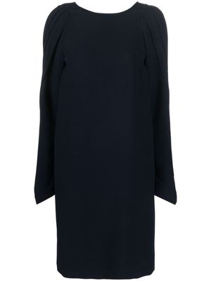 Nº21 V-back long-sleeve minidress - Blue
