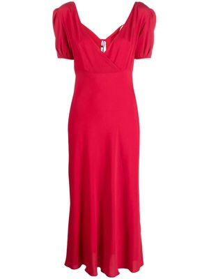 Nº21 V-neck midi dress - Red