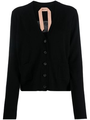 Nº21 V-neck virgin wool cardigan - Black