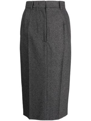 Nº21 wool-blend midi skirt - Grey