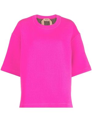Nº21 wool-cashmere blend knitted jumper - Pink