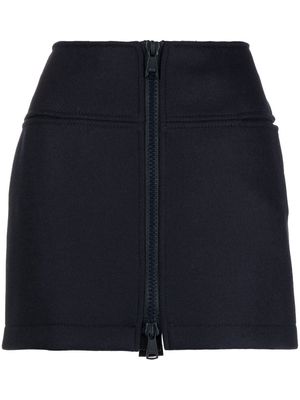 Nº21 zip-detail cotton mini skirt - Blue