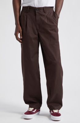 Noah Double Pleat Twill Pants in Espresso 