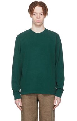 Noah Green Cotton Long Sleeve T-Shirt
