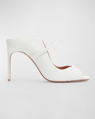 Noah Leather Two-Band Mule Sandals