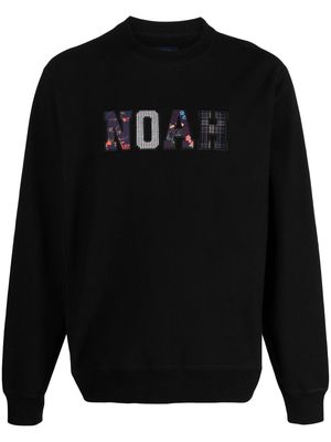 NOAH NY logo-applique cotton sweatshirt - Black