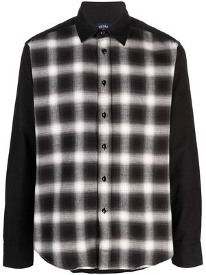NOAH NY plaid-check pattern cotton shirt - Black