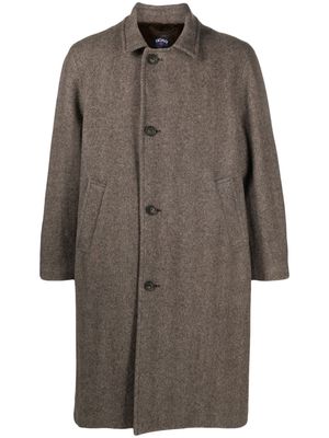 NOAH NY single-breasted lambswool coat - Brown