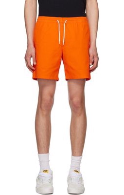 Noah Orange Elasticized Shorts