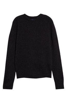 Noah Shetland Wool Crewneck Sweater in Charcoal