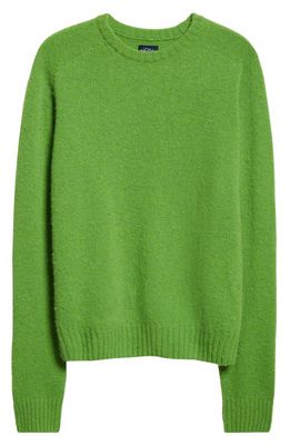 Noah Shetland Wool Crewneck Sweater in Garden Leaf