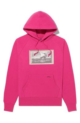 Noah x The Cure 'Pirate Ships' Cotton Fleece Graphic Hoodie in Pink