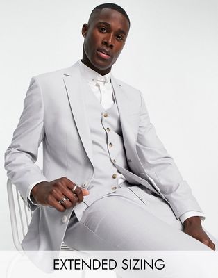 Noak 'Camden' skinny suit jacket in light gray with two-way stretch