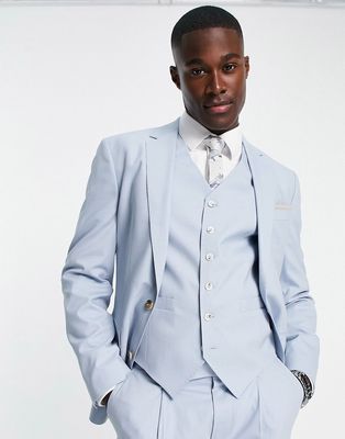 Noak 'Camden' super skinny suit jacket in light blue with two-way stretch