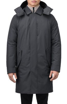 nobis Nord Water Repellent Down Insulated Trench Coat in 3L Black
