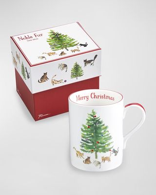 Noble Fur Christmas Cats Mugs - Set of 4