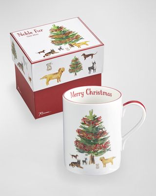 Noble Fur Christmas Dogs Mugs - Set of 4