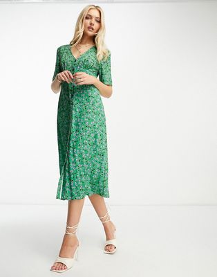 Nobody's Child Alexa midi dress in green floral
