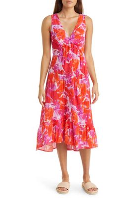 Nobody's Child Amy Floral Empire Waist Dress in Red