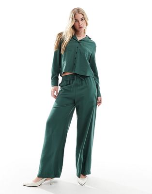 Nobody's Child Melody wide leg pants in green - part of a set