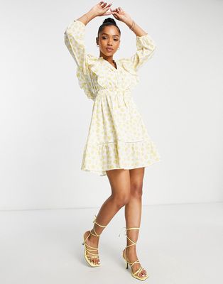 Nobody's Child Stevie floral mini dress in yellow