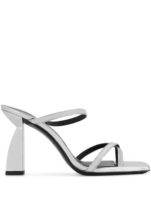 Nodaleto Angel A metallic mules - Silver