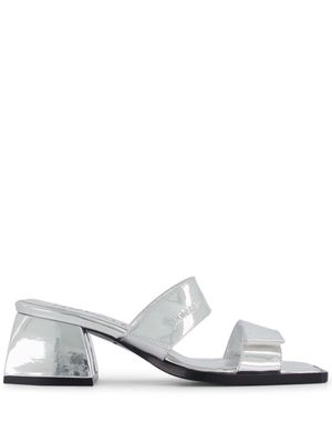 Nodaleto Bulla 90mm leather mules - Silver