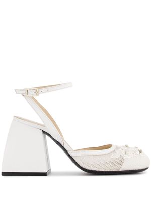 Nodaleto Bulla Camille 90mm embellished pumps - White