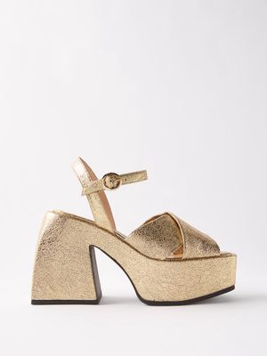 Nodaleto - Bulla Joni 105 Metallic Sandals - Womens - Gold
