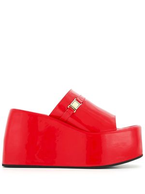 Nodaleto Bulla Yelena 105mm wedge sandals - Red