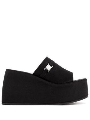 Nodaleto Bulla Yelena satin platform mules - Black