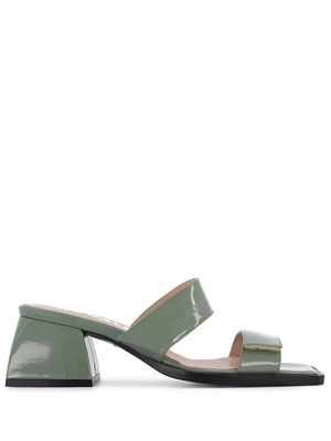 Nodaleto double-strap patent-leather sandals - Green