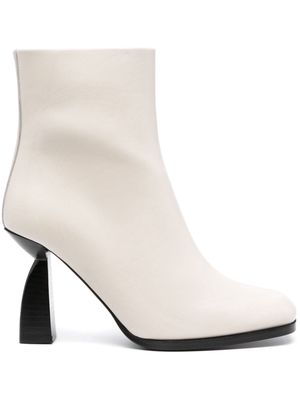 Nodaleto leather ankle boots - White