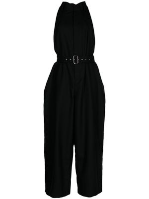 Noir Kei Ninomiya belted wool jumpsuit - Black