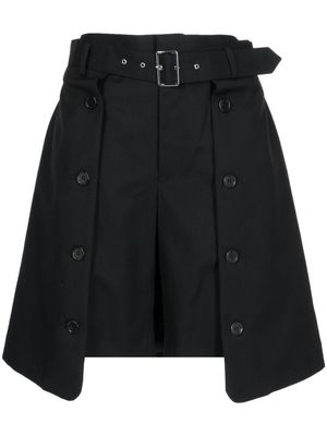 Noir Kei Ninomiya belted wool shorts - Black