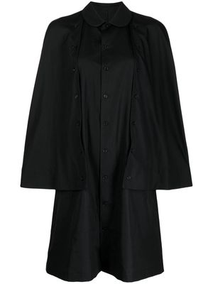 Noir Kei Ninomiya buttoned cotton shirt - Black