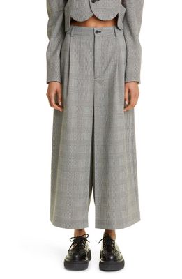 Noir Kei Ninomiya Check Wool Tweed Pants in Glencheck