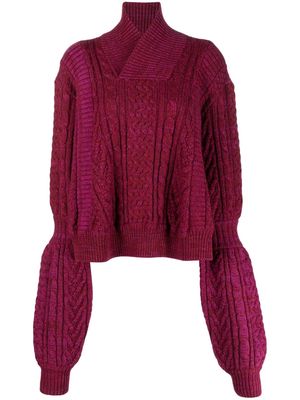 Noir Kei Ninomiya chunky-knit wool jumper - Red