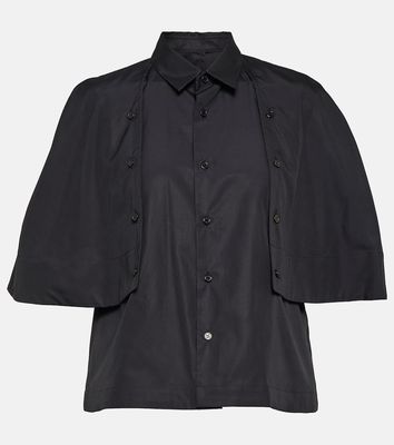 Noir Kei Ninomiya Cropped cotton poplin shirt