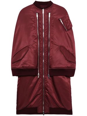 Noir Kei Ninomiya decorative-zip layered midi coat